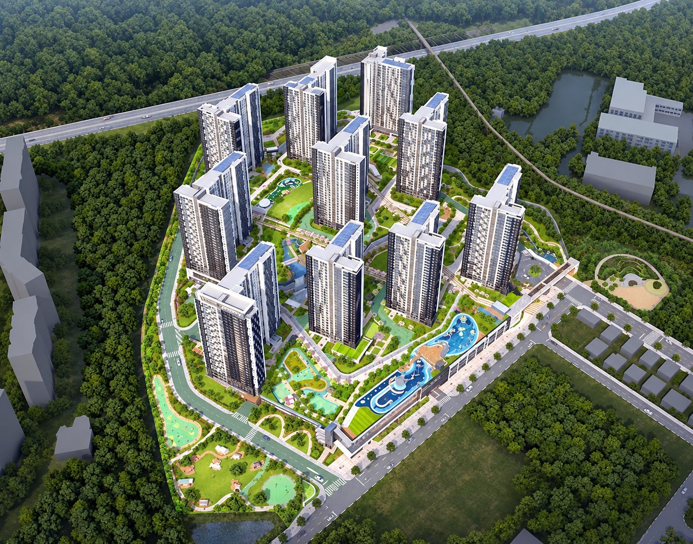 거제 센트레빌 아스테리움 조감도